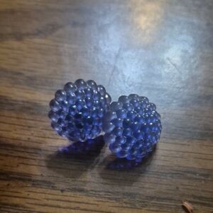 Avon Blue Beaded Earrings